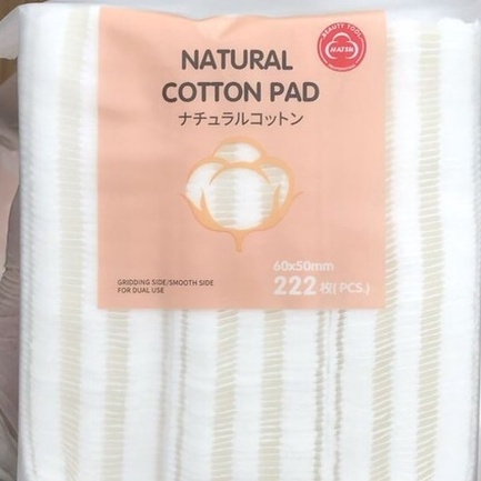 Bông tẩy trang 3 lớp Natural Cotton túi 222 miếng CPM1