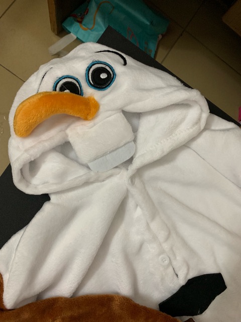 Anime Olaf snowman Costume Pajamas Cosplay Kids Boys Girls White jumpsuit Adult Christmas Xmas Party Dress