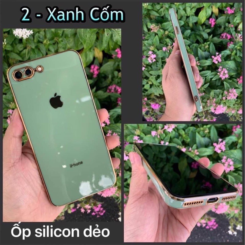 [ VIỀN VUÔNG ] Ốp mặt kính dẻo viền VUÔNG giống viền iphone 12, full mã iphone 6 đến 11promax