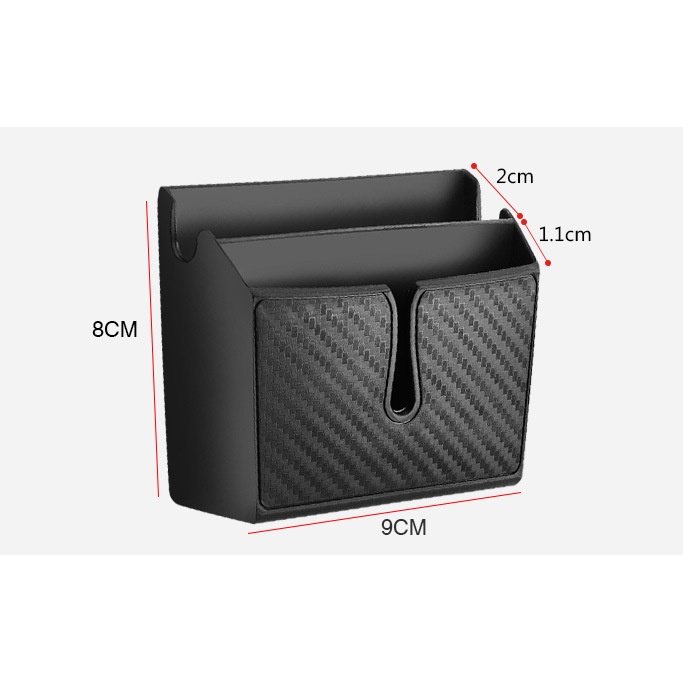 Hộp Đựng Điện Thoại Họa Tiết Sợi Carbon Có Thể Tháo Rời Tiện Dụng Cho Xe Hơi