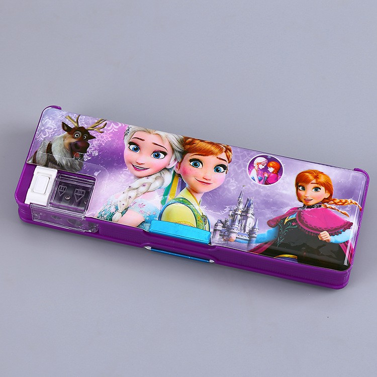 Hộp đựng bút hai ngăn hình my little pony/ người nhện/ công chúa frozen cho bé