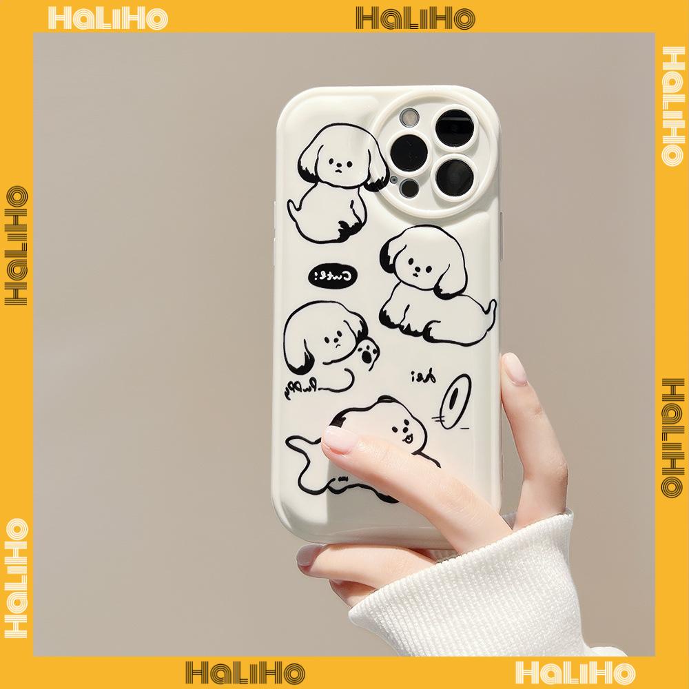 iPhone Case Silicone Soft Case TPU Airbag Shockproof Protection Camera Full Coverage Puppy Cute Cartoon Compatible For iPhone 11 Pro Max 13 Pro Max 12 Pro Max 7Plus xr XS Max