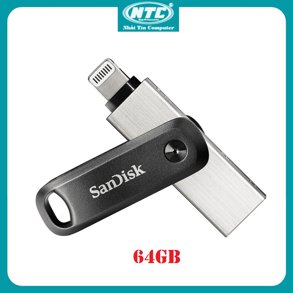 USB OTG SanDisk iXpand 3.0 Flash Drive Go 64GB (Bạc) - Nhất Tín Computer