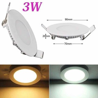ĐÈN LED PANEL ÂM TRẦN TRÒN 3W TRẮNG, VÀNG