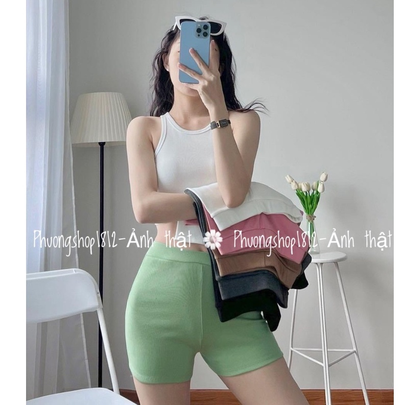 Quần Đùi Ôm Sát Lưng Cao Siêu Co Giãn Dành Cho Nữ-Nhìu Màu [ ẢNH THẬT ]