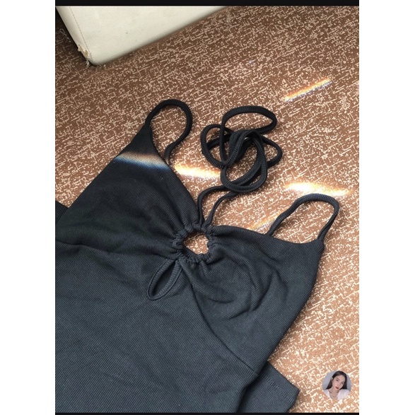 Đầm body sexy ôm dáng 2 dây khoét ngực váy ngắn ôm tôn dáng quyến rũ cut-out thun co giãn cao cấp Carrotxinhdep - 62
