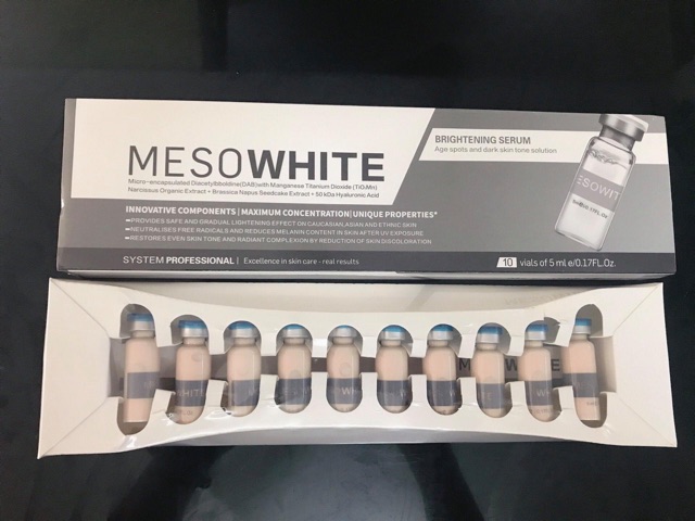 Phấn Cấy Trắng MesoWhite - Hộp 10 Ống