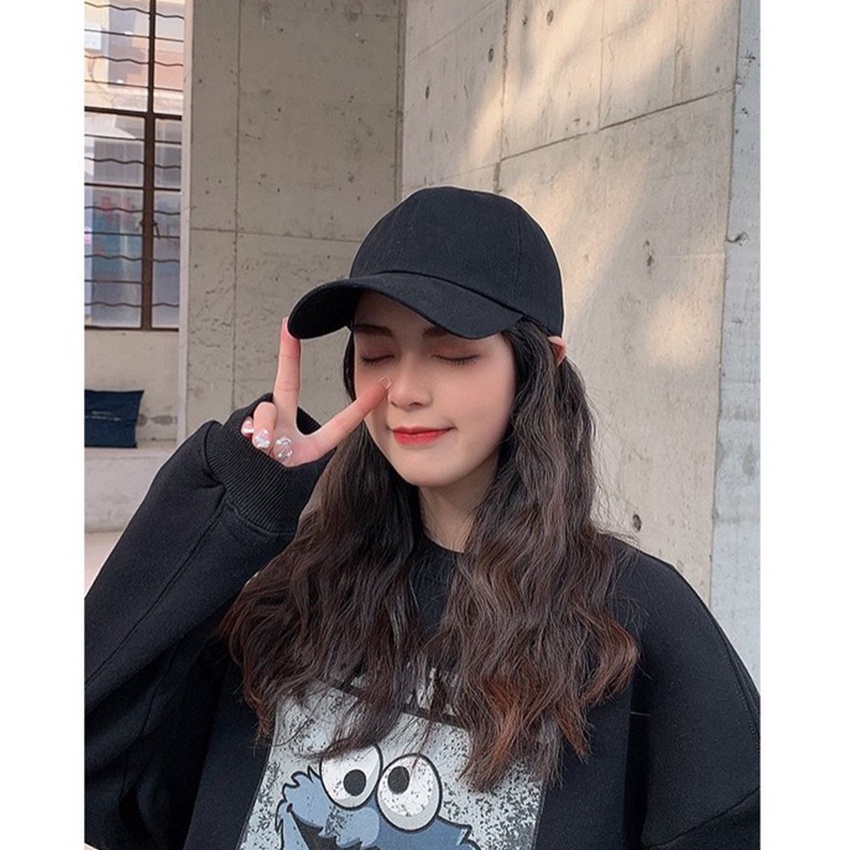 Mũ lưỡi trai đen form unisex nam nữ