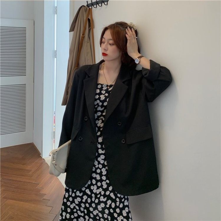 Áo Khoác Nữ Dài Tay Cổ Bẻ Form Dài Thời Trang Hàn | BigBuy360 - bigbuy360.vn