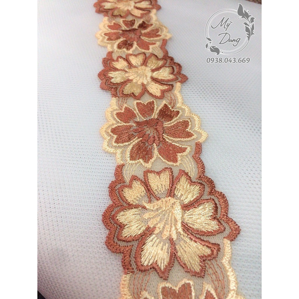 [Đủ màu] Dây ren lưới 5F 2 màu (Dây dài 13,5m) - MS 949018