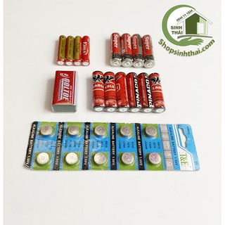 Pin 2A, 3A, vuông, cúc áo tròn - chọn loại