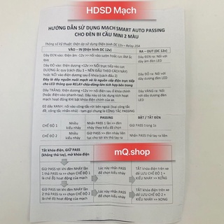 Mạch Pasing Smart 10 Chế Độ Dành Cho Đèn Trợ Sáng Mini
