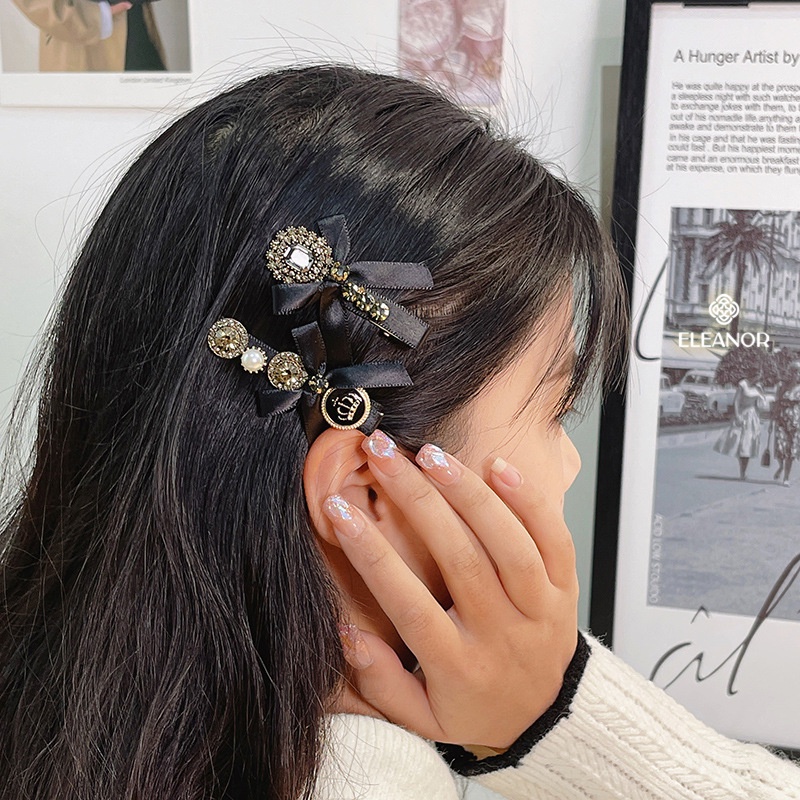 Cài tóc nữ Eleanor Accessories đính đá ngọc trai nhân tạo phụ kiện tóc 3496