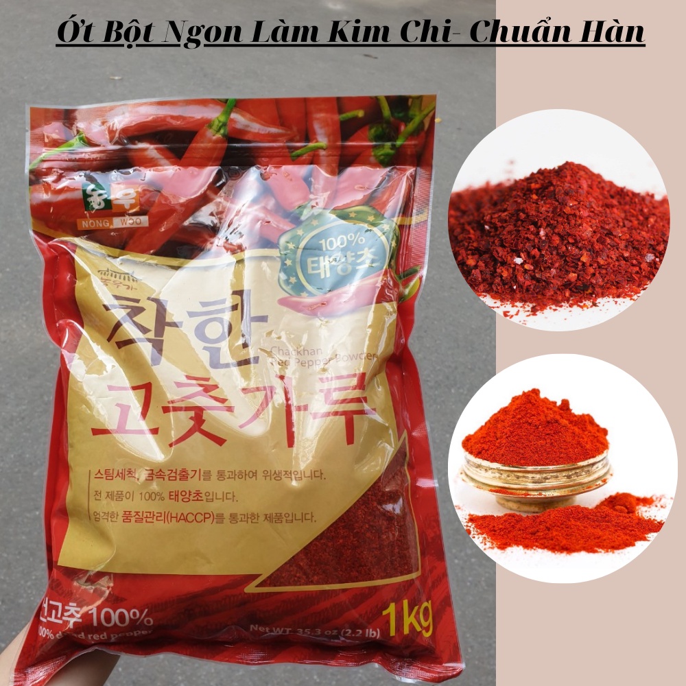 [sốc]1Kg ỚT BỘT HÀN QUỐC LOẠI VẢY LÀM KIM CHI NGON MÀU ĐẸP