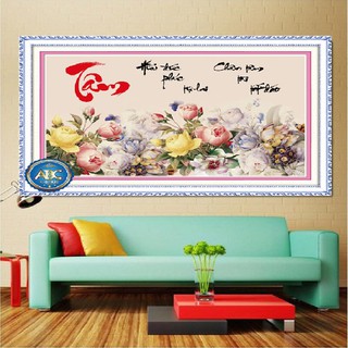 Tranh Đính Đá Chữ Tâm VS165
