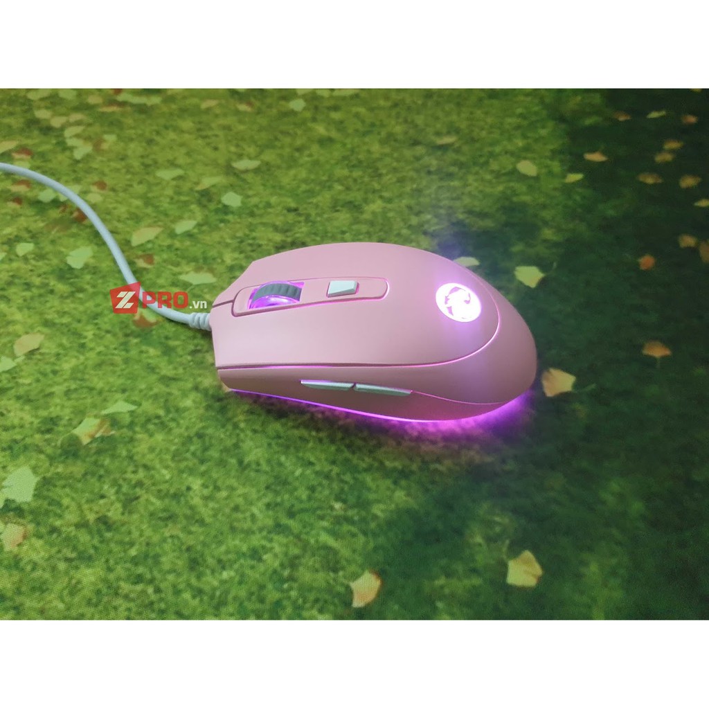 [Mã 267ELSALE hoàn 7% đơn 300K] Chuột Edra EM614 RGB Pink