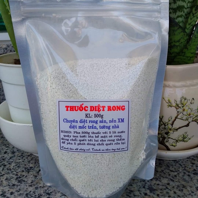 Bột tẩy rửa rong,rêu nền sân, sàn, tường nhà siêu sạch