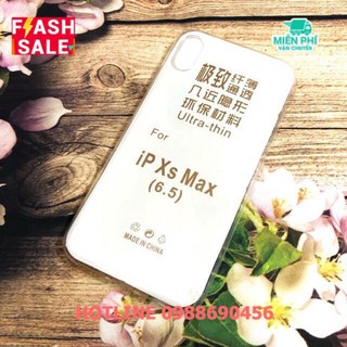 Ốp Iphone xs max silicon dẻo trong
