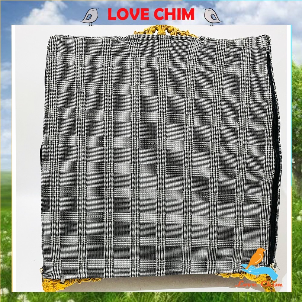 Áo lồng vuông thái cao cấp chất vải co dãn bền đẹp khóa kéo tiện lợi, Phụ kiện lồng chim