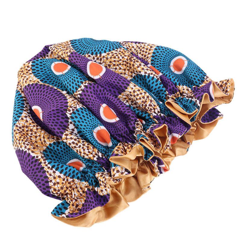 Mũ Trùm Đầu Bằng Lụa Phong Cách Châu Phi Thời Trang