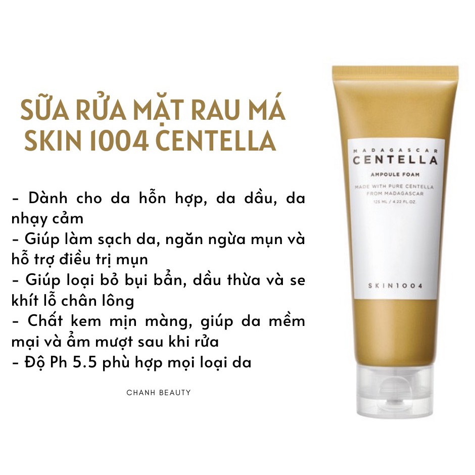 Combo Centella sữa rửa mặt rau má 125ml - mặt nạ ngủ skin1004 | BigBuy360 - bigbuy360.vn