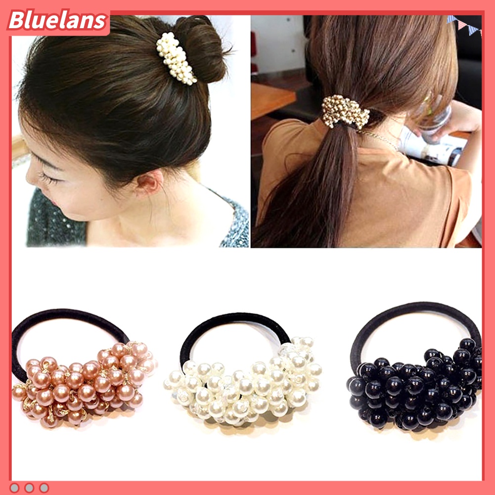 Dây buộc tóc đính ngọc trai giả thời trang nữ thanh lịch