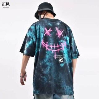 Áo thun áo phông unisex tay lỡ loang màu