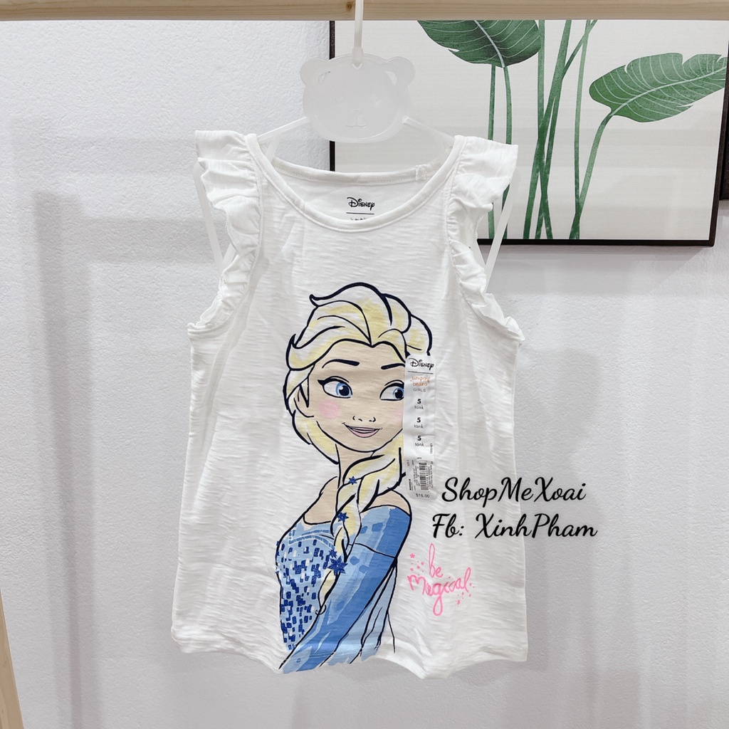 Áo thun cánh tiên hoạt hình Disney bé gái size 6-7 tuổi