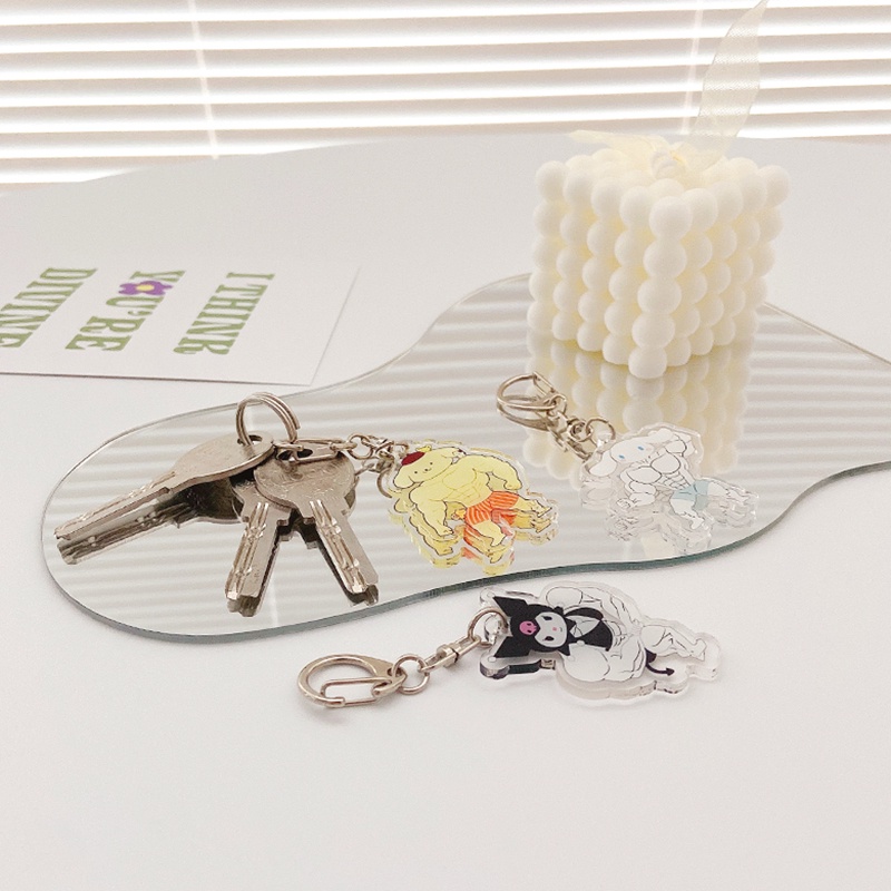 Móc Chìa Khóa / Điện Thoại Bằng Acrylic Kiểu Dáng Hoạt Hình Dễ Thương