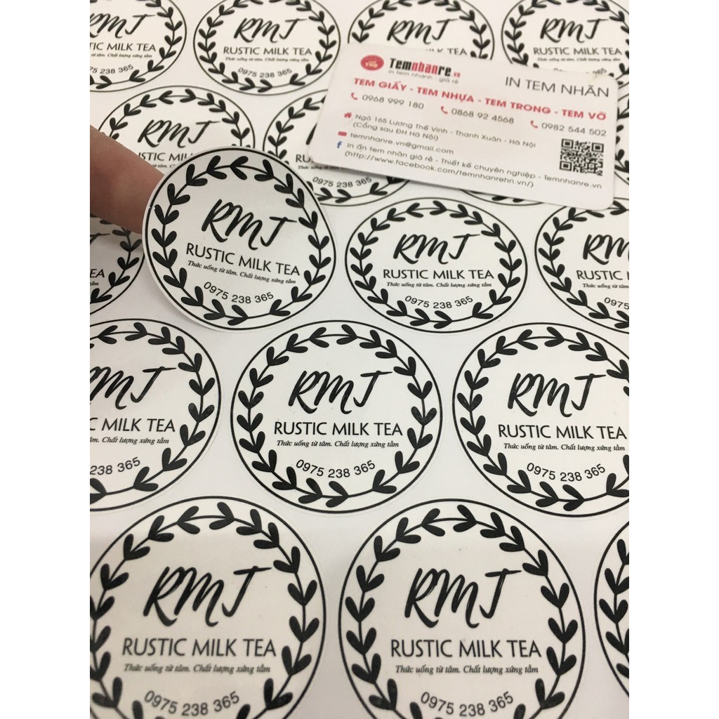 In tem nhãn decan nhựa, decan chống nước, decan nhựa sữa, sticker A3 theo yêu cầu | BigBuy360 - bigbuy360.vn