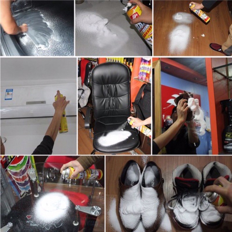 Chai xịt bọt vệ sinh nội thất ô tô, ghế da, ghế nỉ, ghế vải, ghế sofa foam clean