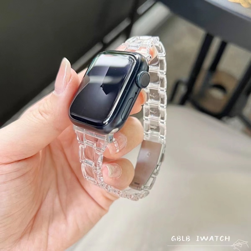 Dây Đeo Trong Suốt Mỏng Cho Đồng Hồ Thông Minh Apple watch 49mm 44mm 40 41 45mm Series ultra 8 Se / 654 123 38mm 42mm