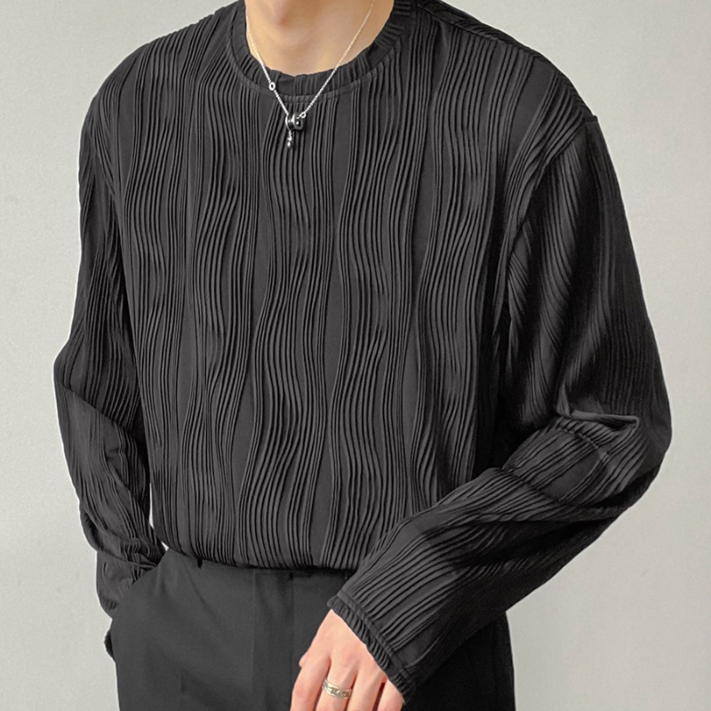 Áo thun dài tay họa tiết kẻ sọc thời trang thanh lịch cho nam