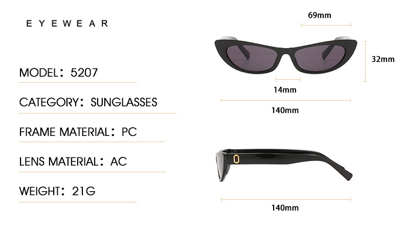 Kính Mát Mắt Mèo Phong Cách Retro Thời Trang 2021