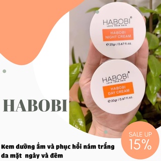 Kem dưỡng ẩm, trắng da, phục hồi nám - ngày / đêm habobi nm cream