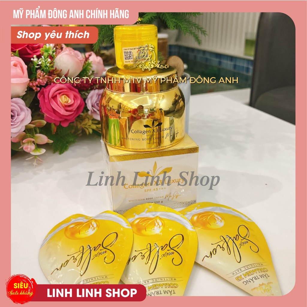 Combo Body Luxury + Kích trắng X3 + Tắm trắng Collagen X3 Luxury Chính Hãng 100%