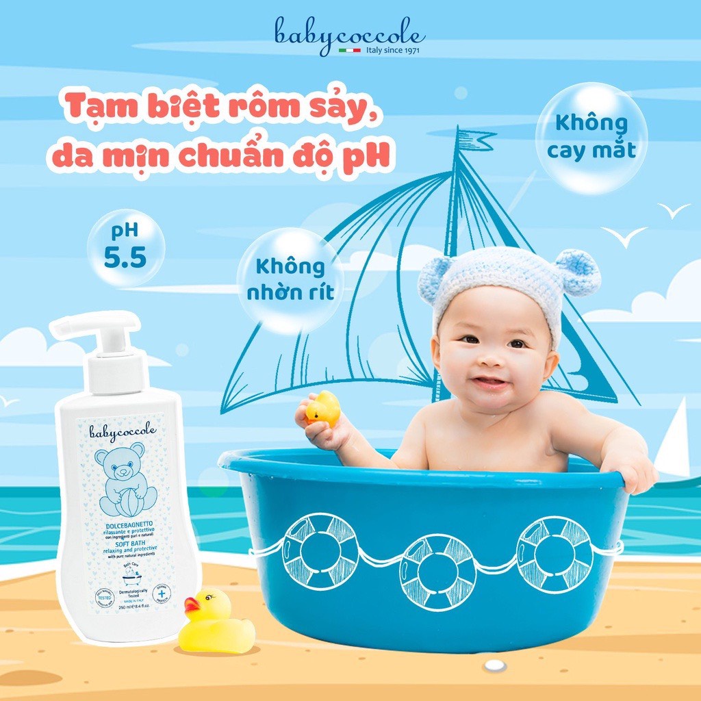 Sữa tắm giữ ẩm chiết xuất hoa sen Babycoccole 0M+