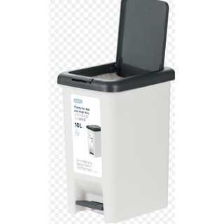 Thùng rác đạp chữ nhật Hiro 10L