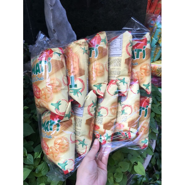 Bịch 10 gói Bim bim ToMat Snack cà chua 14g/gói