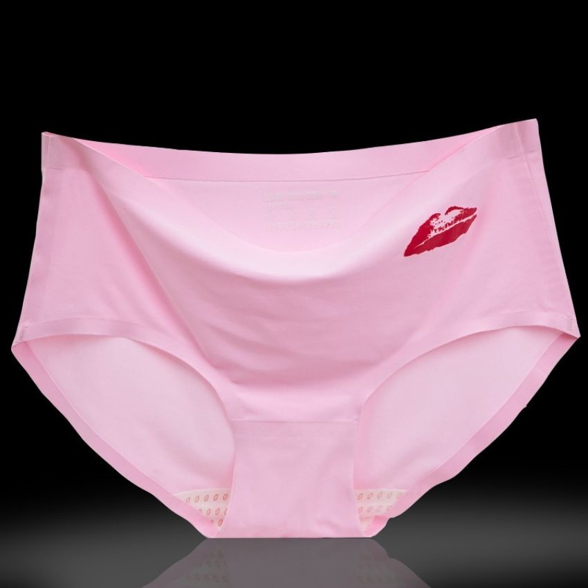 Quần lót nữ đúc su in hình môi không đường may mềm mại kháng khuẩn Q11
