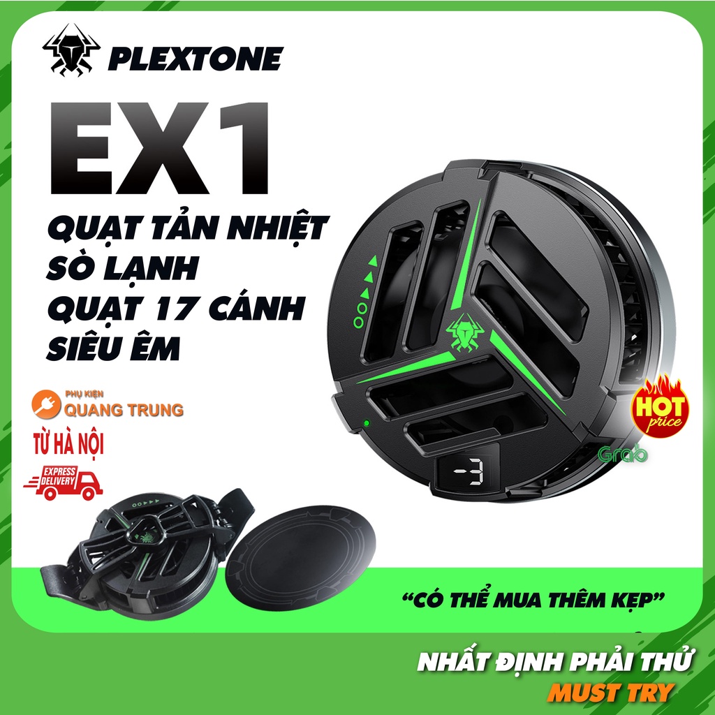 Quạt tản nhiệt sò lạnh plextone EX1, 17 cánh quạt, giảm nhiệt sâu thích hợp các game thủ