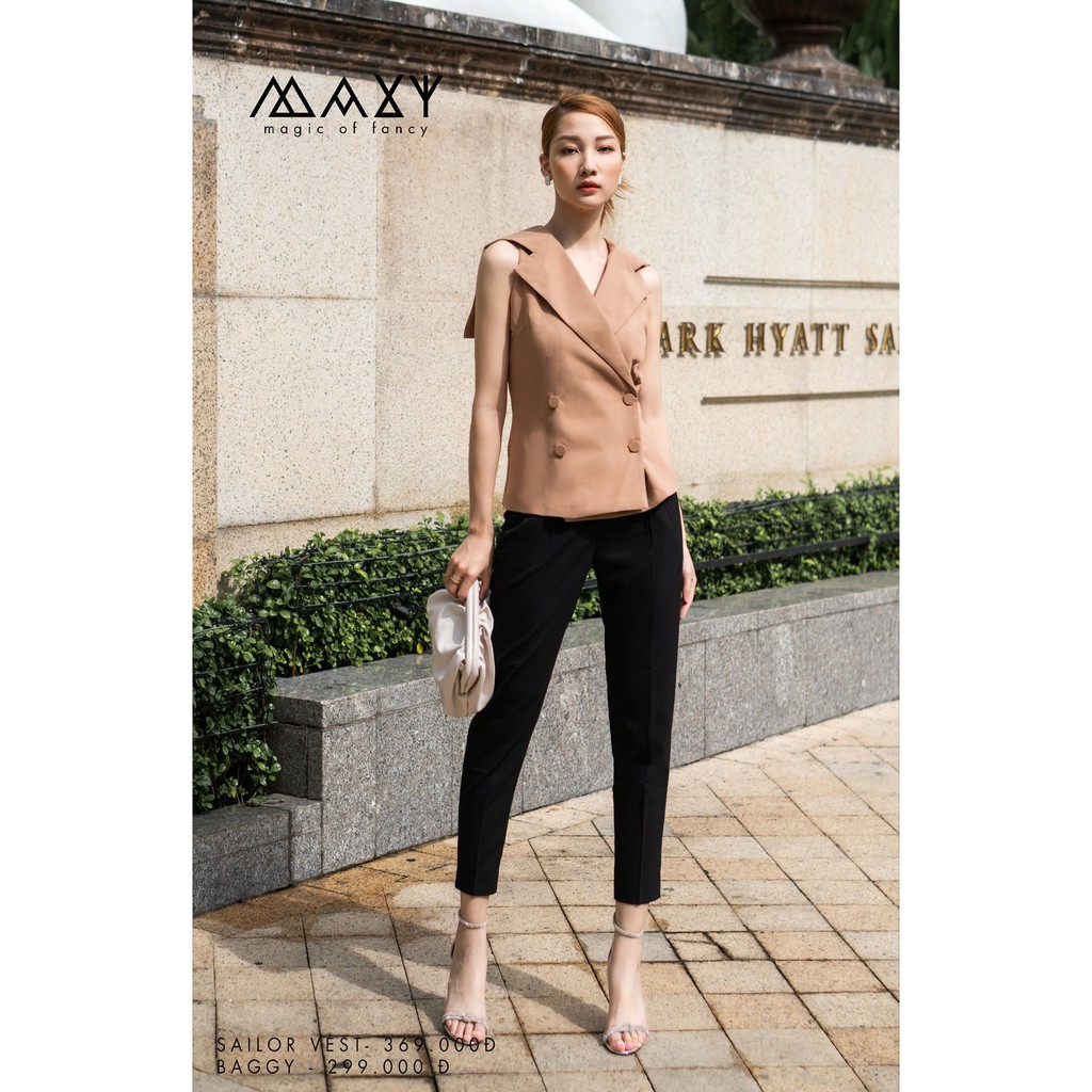 Quần baggy công sở màu đen black baggy Maxy Workshop | BigBuy360 - bigbuy360.vn