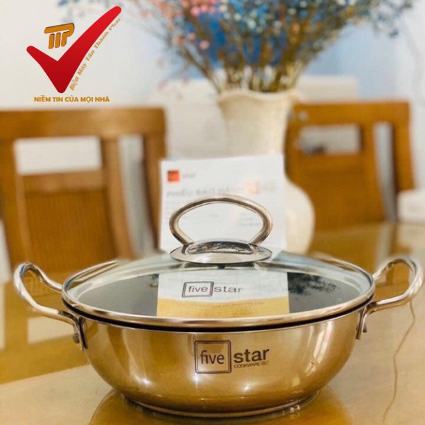 Nồi kho cá chống dính 3 đáy ️ [𝗙𝗥𝗘𝗘𝗦𝗛𝗜𝗣] ️ Fivestar 22cm( Dùng được bếp từ)