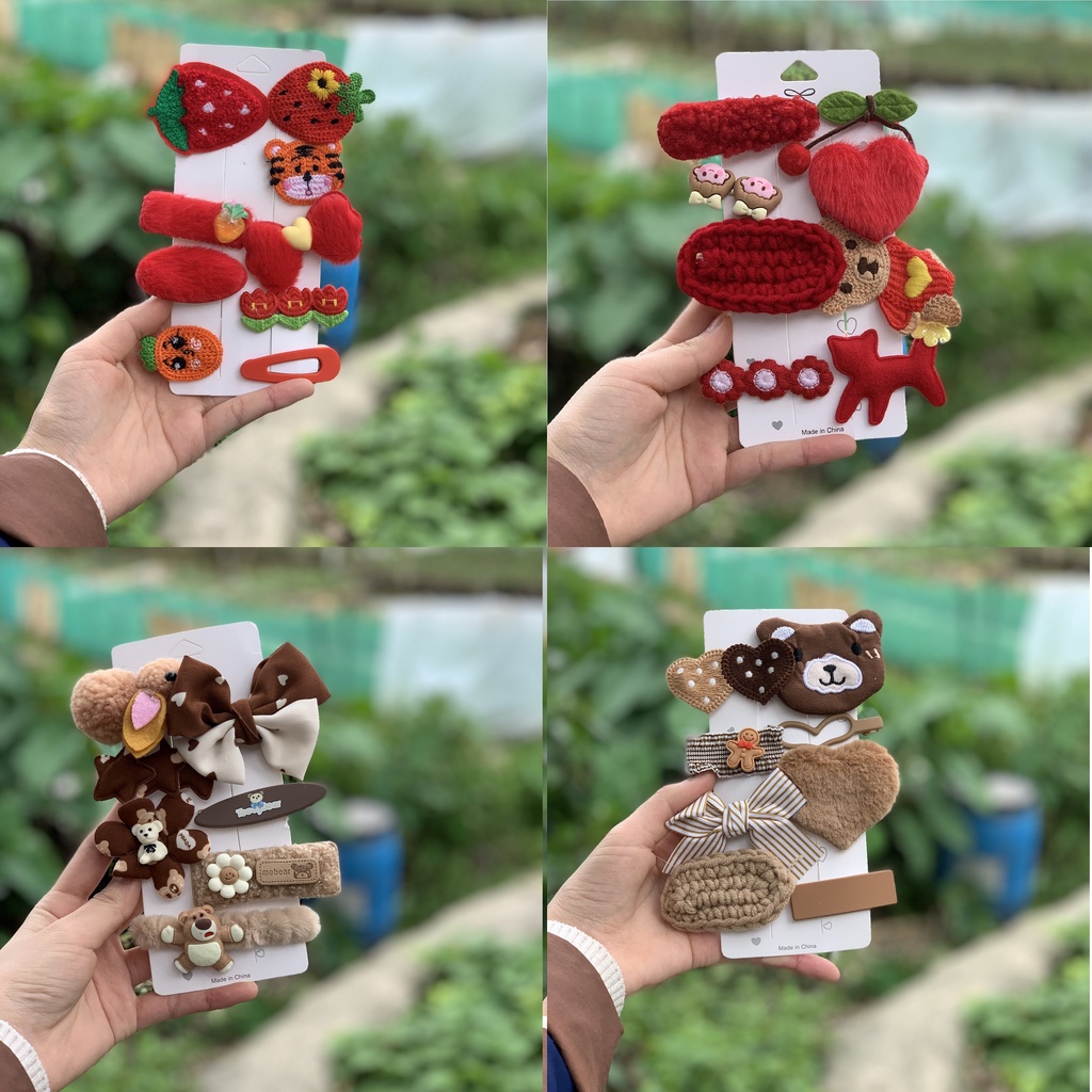 Set 8 Kẹp Tóc Hàn Quốc Hot Trend Cho Bé Gái - PKT08