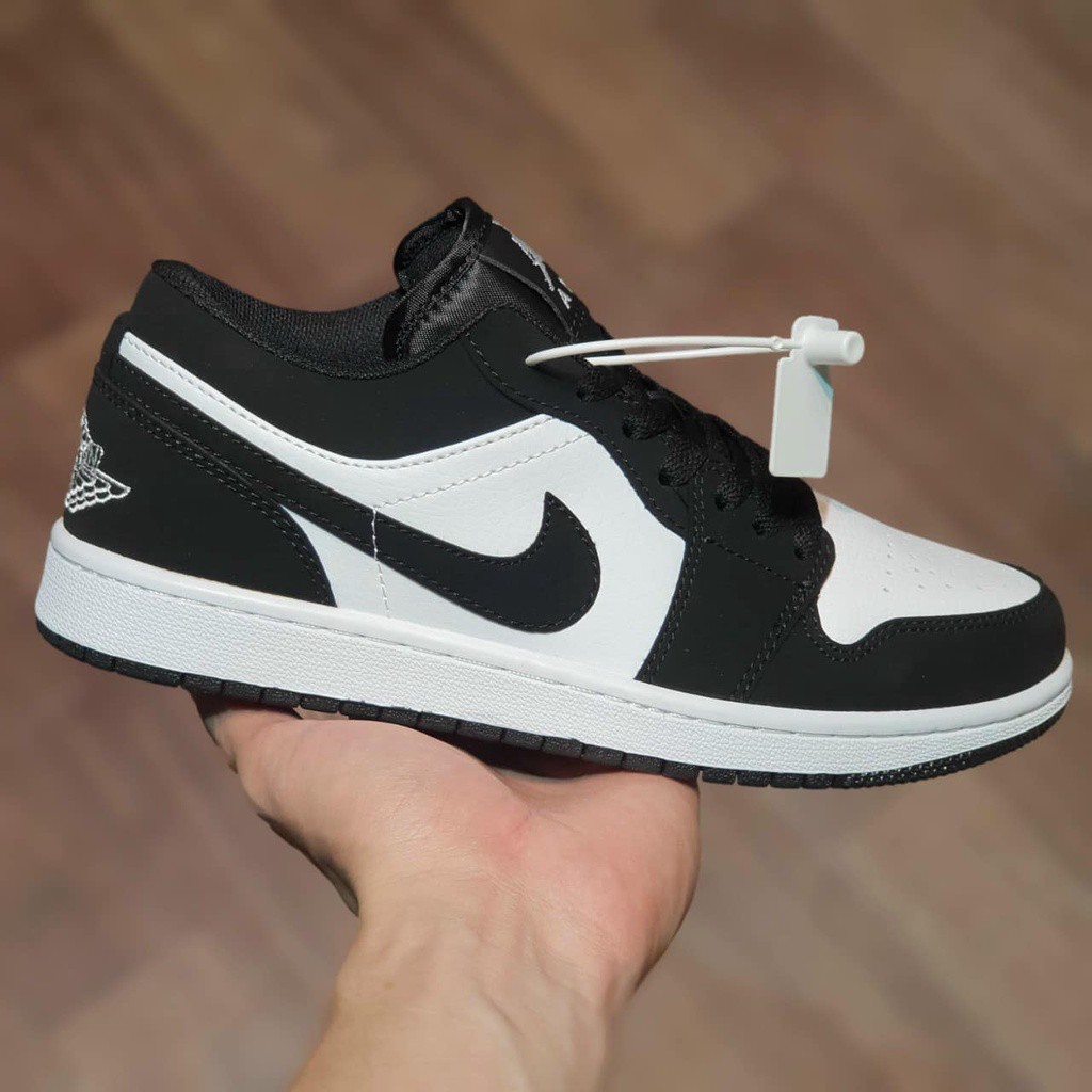 Giày Sneaker Nam Nữ Thể Thao Trắng Đen, Giày Nike Jordan 1 Panda Cổ Thấp Cao Cấp