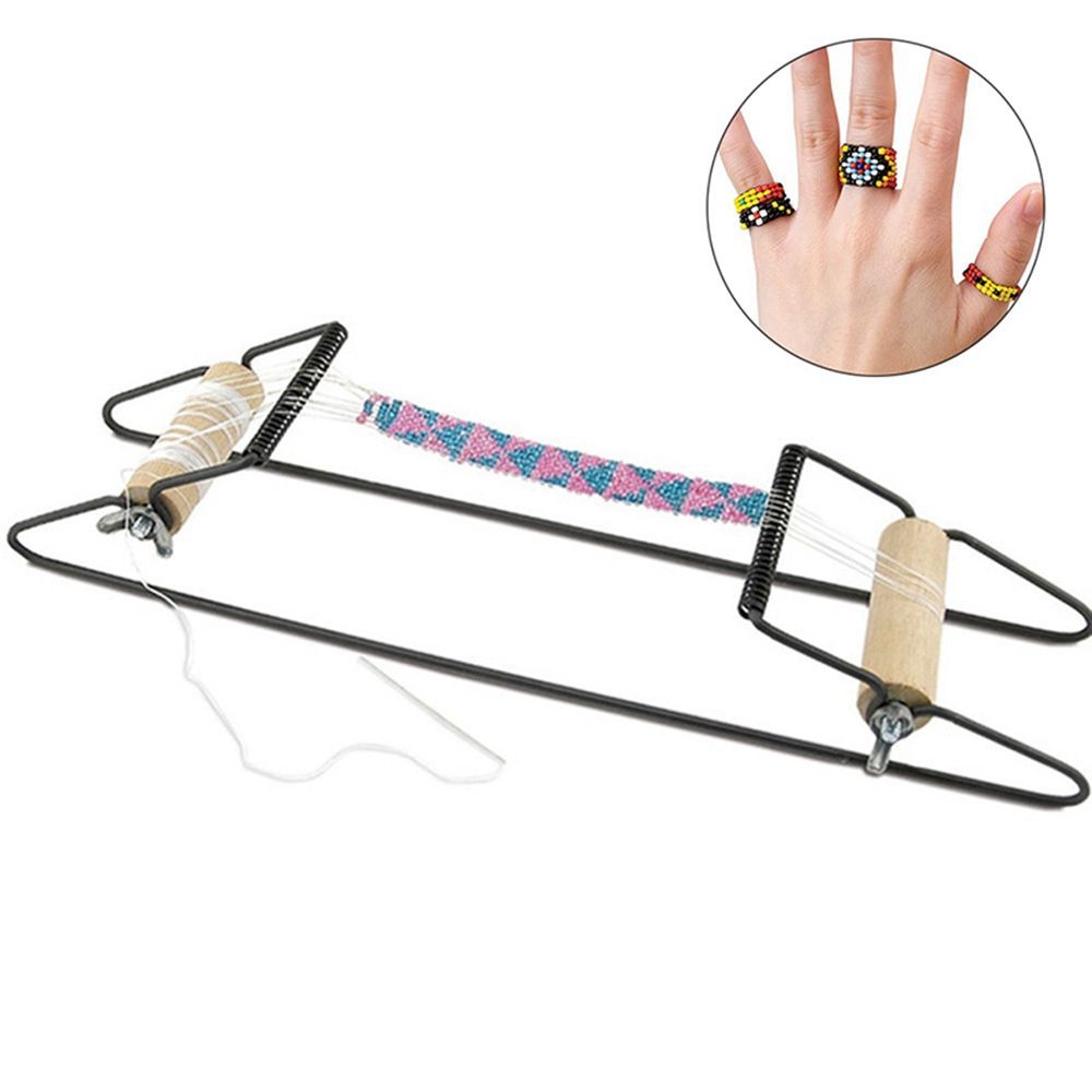 BARRY Stainless Steel Beads Knitter Craft Knitting Tool Weaving Beading  Loom Bracelet Creative Jewelry Handmade Gifts for Kids Round Bead Weaving Beading