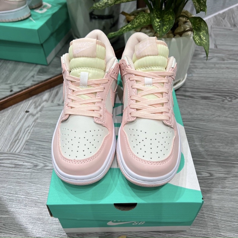 GIÀY SB DUNK HỒNG TRẮNG PINK DA THẬT SC