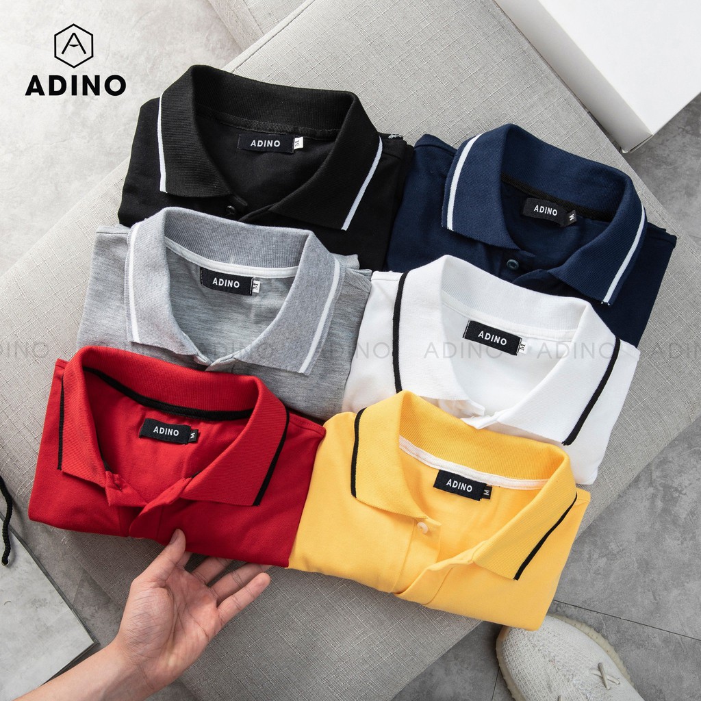 Áo Polo Nam,Áo Phông Polo Đôi Nam,Nữ ADINO Áo Polo Sản Xuất Trong Nươc Chất Liệu Cotton Thấm Hút Mồ Hôi, Cổ Tay Lỡ