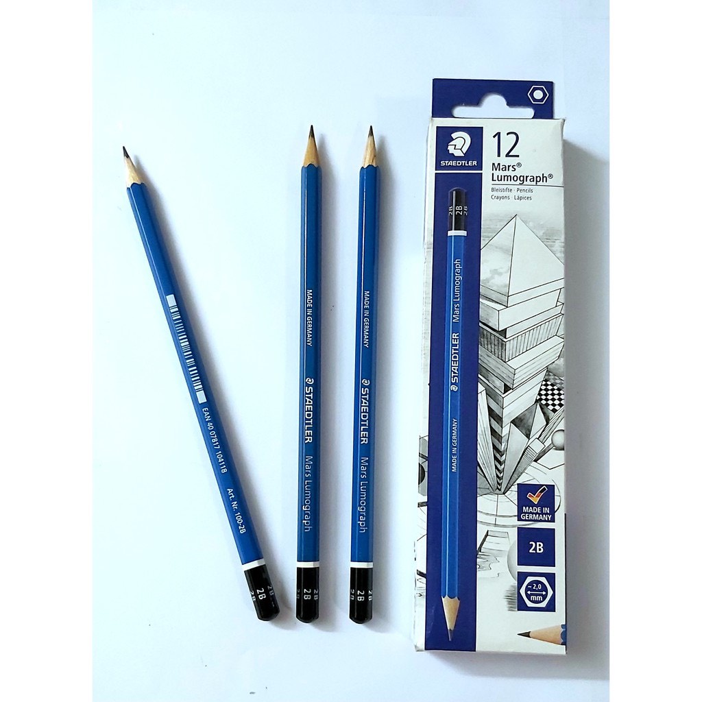 Hộp 12 Bút chì gỗ 2B STAEDTLER 100-2B - Hàng chính hãng