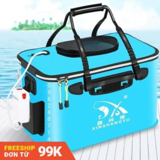 Thùng đựng cá sợi nano siêu bền gấp gọn tiện lợi